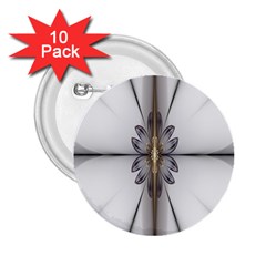 Fractal Fleur Elegance Flower 2.25  Buttons (10 pack) 