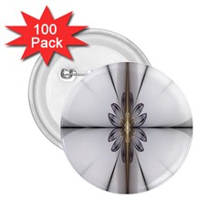 Fractal Fleur Elegance Flower 2.25  Buttons (100 pack) 