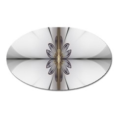 Fractal Fleur Elegance Flower Oval Magnet