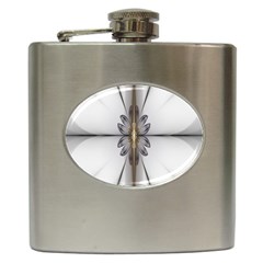 Fractal Fleur Elegance Flower Hip Flask (6 oz)