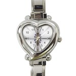 Fractal Fleur Elegance Flower Heart Italian Charm Watch Front