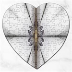 Fractal Fleur Elegance Flower Jigsaw Puzzle (Heart) Front