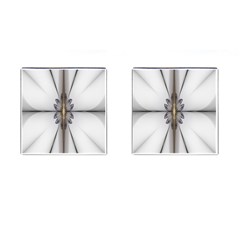 Fractal Fleur Elegance Flower Cufflinks (Square)