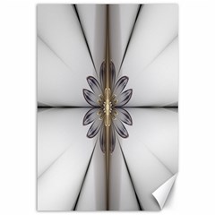 Fractal Fleur Elegance Flower Canvas 12  x 18  