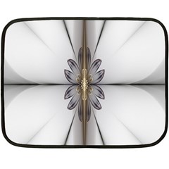 Fractal Fleur Elegance Flower Fleece Blanket (Mini)