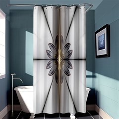 Fractal Fleur Elegance Flower Shower Curtain 36  x 72  (Stall) 