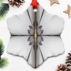 Fractal Fleur Elegance Flower Ornament (Snowflake)