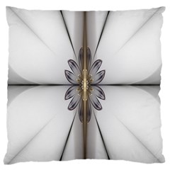 Fractal Fleur Elegance Flower Large Cushion Case (Two Sides)