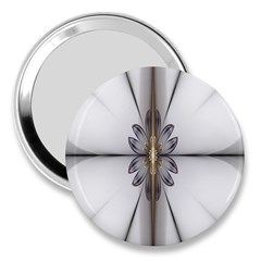 Fractal Fleur Elegance Flower 3  Handbag Mirrors