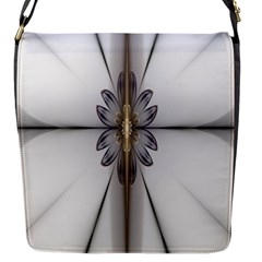 Fractal Fleur Elegance Flower Flap Messenger Bag (S)