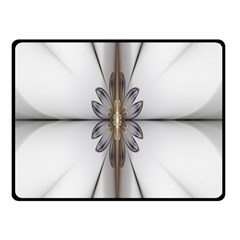 Fractal Fleur Elegance Flower Double Sided Fleece Blanket (Small) 