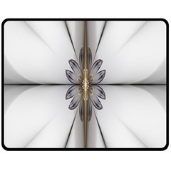 Fractal Fleur Elegance Flower Double Sided Fleece Blanket (Medium) 