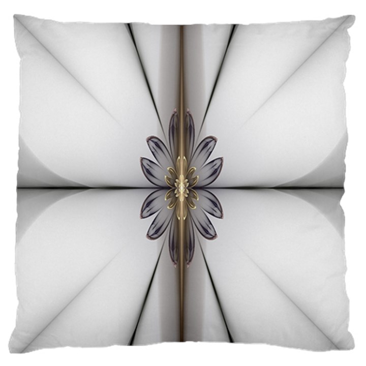 Fractal Fleur Elegance Flower Standard Flano Cushion Case (One Side)