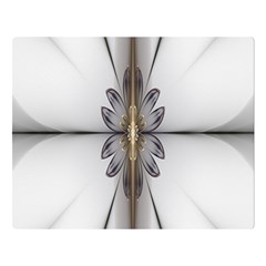 Fractal Fleur Elegance Flower Double Sided Flano Blanket (Large) 