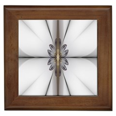 Fractal Fleur Elegance Flower Framed Tiles