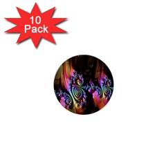 Fractal Colorful Background 1  Mini Buttons (10 Pack) 