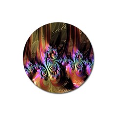 Fractal Colorful Background Magnet 3  (round)