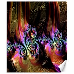 Fractal Colorful Background Canvas 8  X 10 