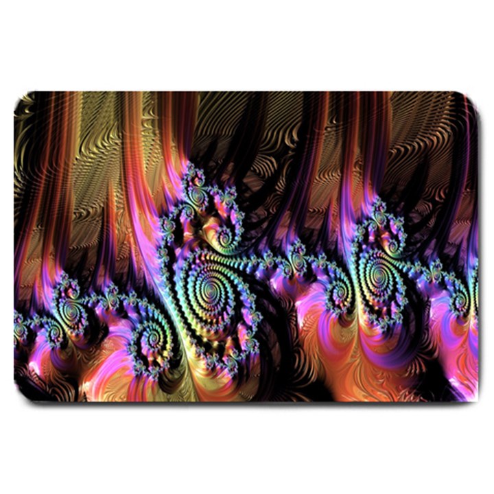 Fractal Colorful Background Large Doormat 