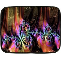 Fractal Colorful Background Double Sided Fleece Blanket (mini) 