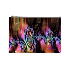 Fractal Colorful Background Cosmetic Bag (large)  by Nexatart