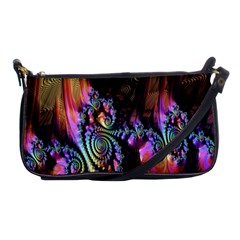 Fractal Colorful Background Shoulder Clutch Bags