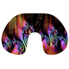 Fractal Colorful Background Travel Neck Pillows by Nexatart