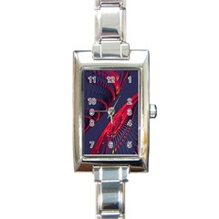 Fractal Art Digital Art Rectangle Italian Charm Watch