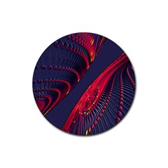 Fractal Art Digital Art Rubber Coaster (round) 