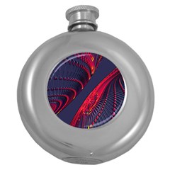 Fractal Art Digital Art Round Hip Flask (5 Oz)