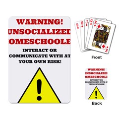 Warning Playing Card