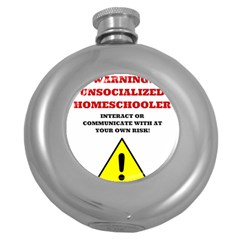 Warning Round Hip Flask (5 Oz) by athenastemple