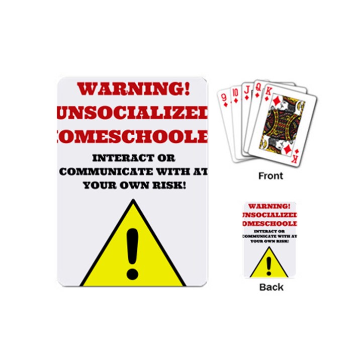 Warning Playing Cards (Mini) 