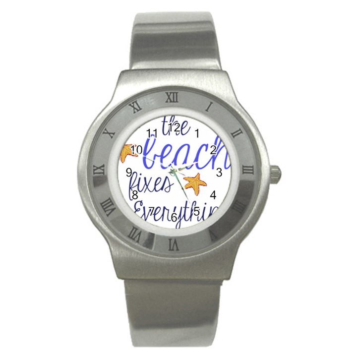 The Beach Fixes Everything Stainless Steel Watch