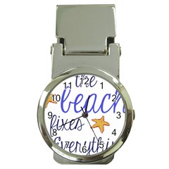 The Beach Fixes Everything Money Clip Watches by OneStopGiftShop