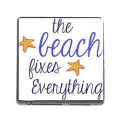 The Beach Fixes Everything Memory Card Reader (square) by OneStopGiftShop