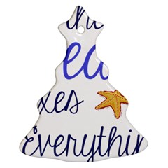 The Beach Fixes Everything Christmas Tree Ornament (two Sides) by OneStopGiftShop