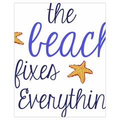 The Beach Fixes Everything Drawstring Bag (small) by OneStopGiftShop