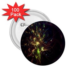 Fractal Flame Light Energy 2 25  Buttons (100 Pack)  by Nexatart