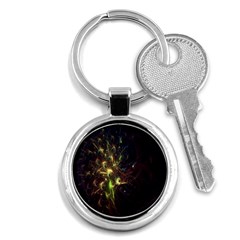 Fractal Flame Light Energy Key Chains (round)  by Nexatart