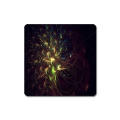 Fractal Flame Light Energy Square Magnet by Nexatart