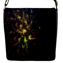 Fractal Flame Light Energy Flap Messenger Bag (s) by Nexatart