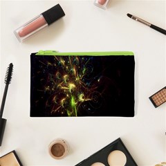 Fractal Flame Light Energy Cosmetic Bag (xs) by Nexatart