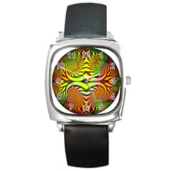 Fractals Ball About Abstract Square Metal Watch by Nexatart