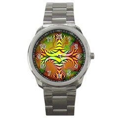 Fractals Ball About Abstract Sport Metal Watch by Nexatart