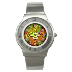 Fractals Ball About Abstract Stainless Steel Watch