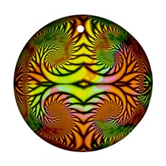 Fractals Ball About Abstract Round Ornament (two Sides) by Nexatart