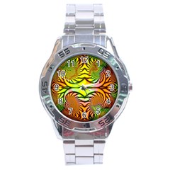 Fractals Ball About Abstract Stainless Steel Analogue Watch by Nexatart