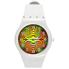 Fractals Ball About Abstract Round Plastic Sport Watch (m) by Nexatart