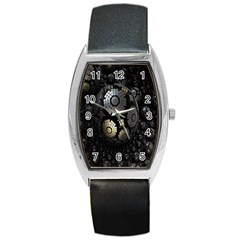 Fractal Sphere Steel 3d Structures Barrel Style Metal Watch by Nexatart